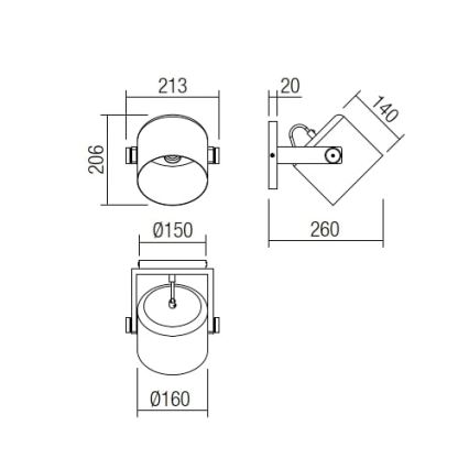 Redo 01-2399 - Zidna svjetiljka POOH 1xE27/42W/230V bukva