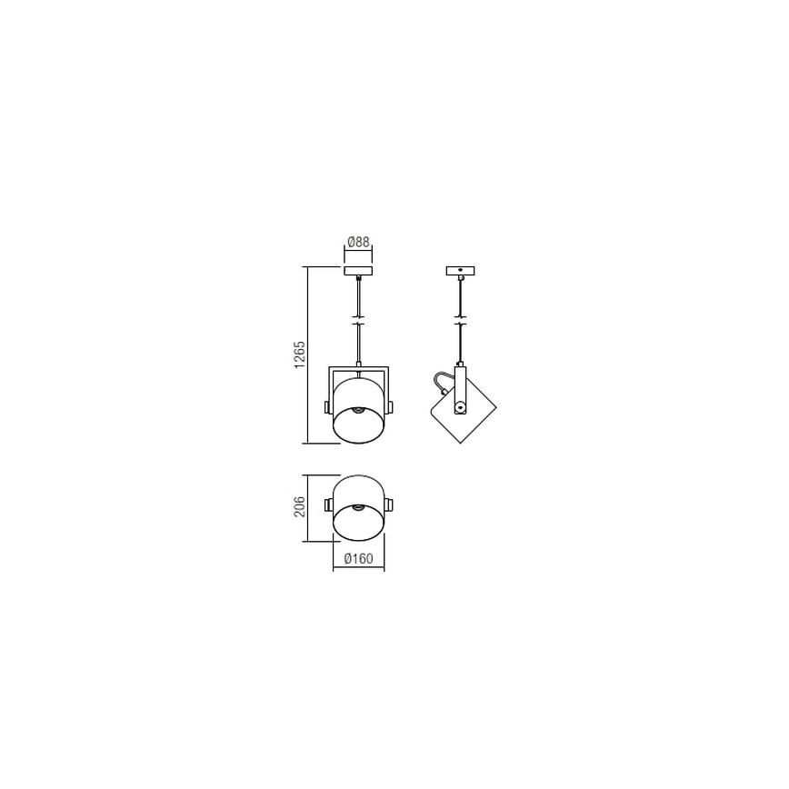 Redo 01-2402 - Luster na sajli POOH 1xE27/42W/230V bukva