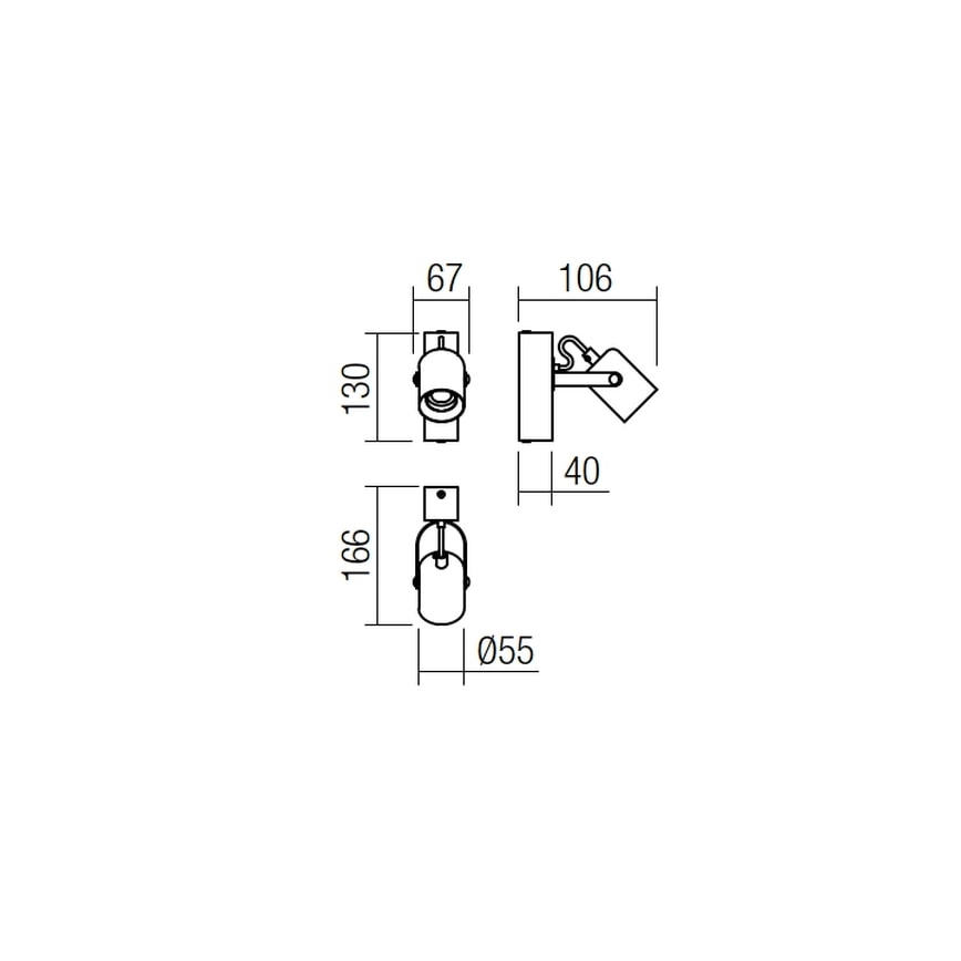 Redo 01-2415 - Zidna svjetiljka TAFFI 1xE27/42W/230V crna/bukva