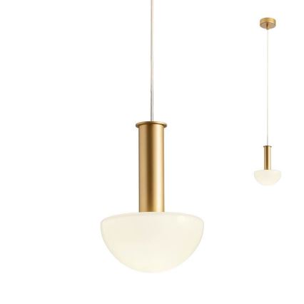 Redo 01-2474 - Luster na lanku LUMIEN 1xG9/10W/230V pr. 13 cm zlatna/bijela