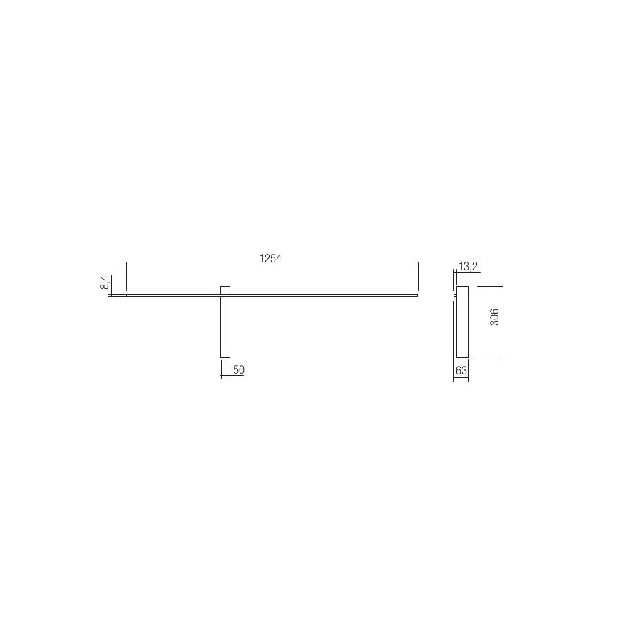 Redo 01-2479 - LED zidna svjetiljka TANGENT LED/14W/230V bijela