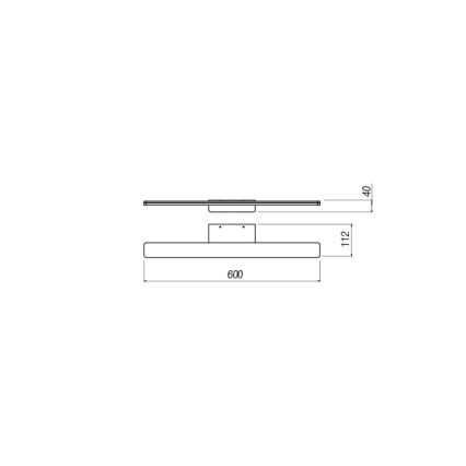 Redo 01-2504 - LED Rasvjeta za ogledalo u kupaonici BARRIO LED/17,25W/230V 60 cm CRI 90 IP44 crna