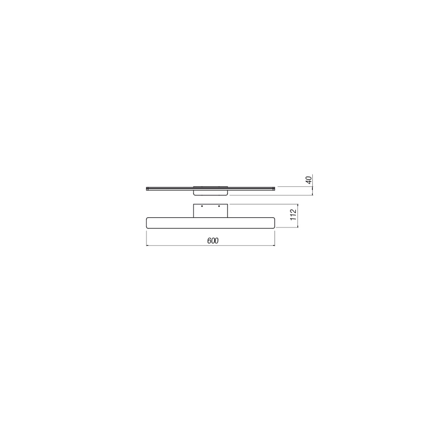 Redo 01-2504 - LED Rasvjeta za ogledalo u kupaonici BARRIO LED/17,25W/230V 60 cm CRI 90 IP44 crna