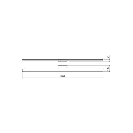 Redo 01-2512 - LED Rasvjeta za ogledalo u kupaonici BARRIO LED/34,32W/230V 120 cm CRI 90 IP44 crna