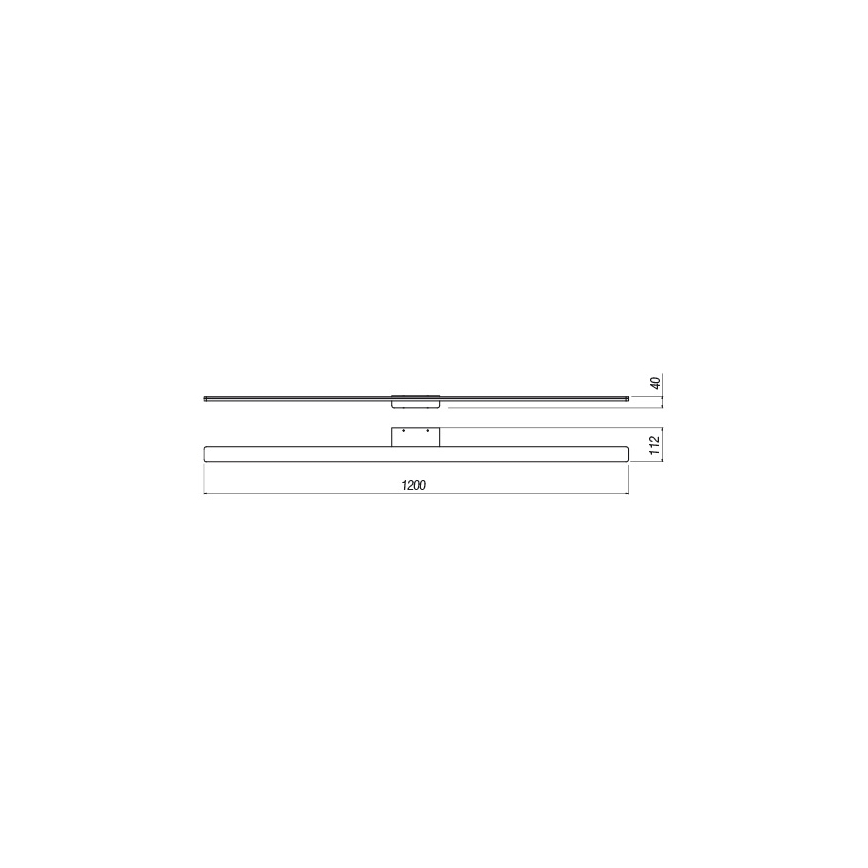 Redo 01-2512 - LED Rasvjeta za ogledalo u kupaonici BARRIO LED/34,32W/230V 120 cm CRI 90 IP44 crna