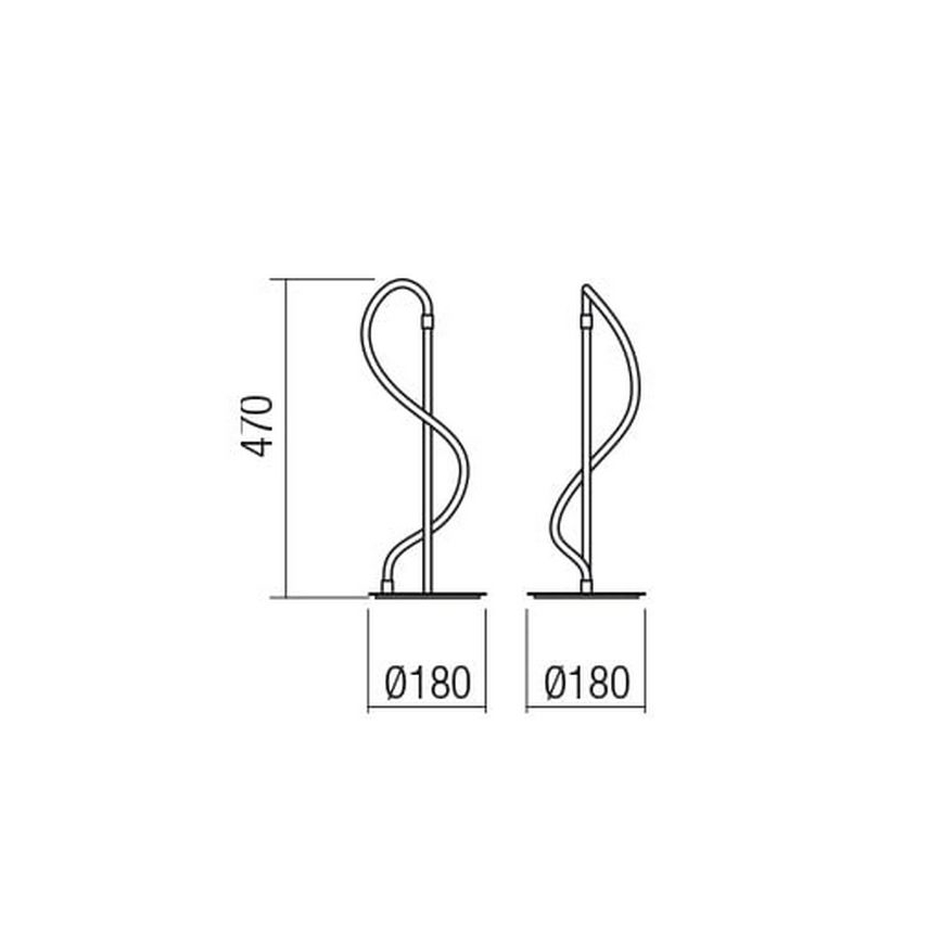 Redo 01-2529 - LED Prigušiva stolna lampa CORRAL LED/12W/230V zlatna