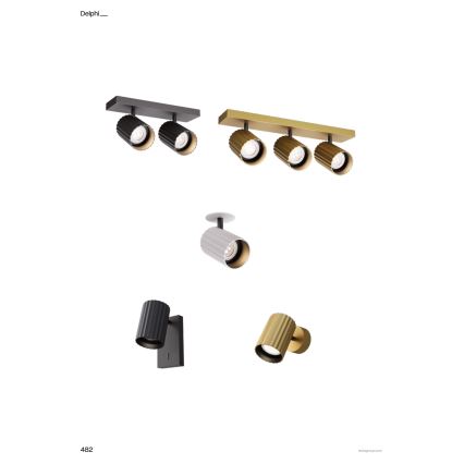 Redo 01-2549 - Zidna spot svjetiljka DELPHI 1xGU10/7W/230V crna