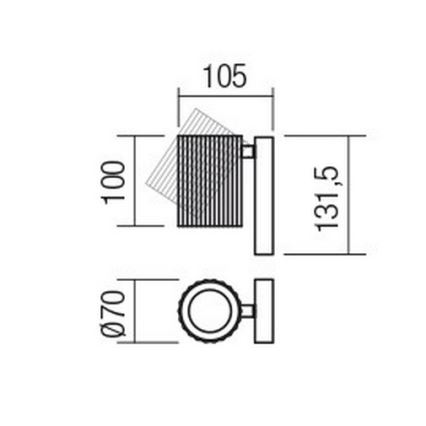 Redo 01-2549 - Zidna spot svjetiljka DELPHI 1xGU10/7W/230V crna