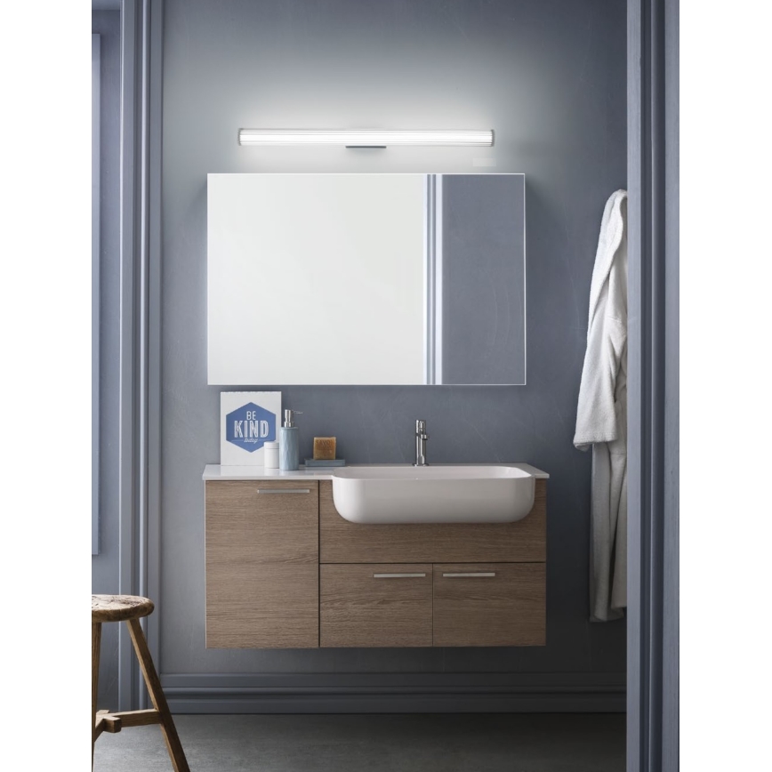 Redo 01-2592 - LED kupaonsko osvjetljenje za ogledalo RIGAL LED/18W/230V 3000K 91 cm CRI 90 IP44 sjajni krom/bijela
