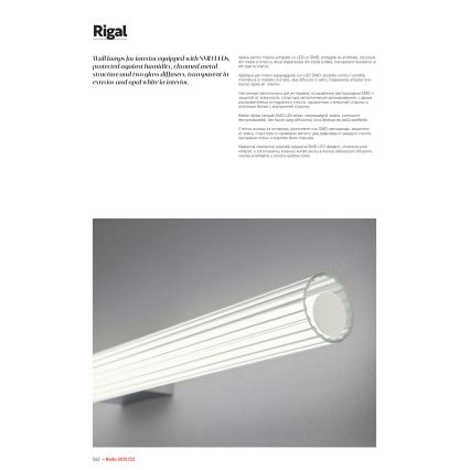 Redo 01-2593 - LED rasvjeta za kupaonsko ogledalo RIGAL LED/18W/230V 4000K 91 cm CRI 90 IP44 sjajni krom/bijela