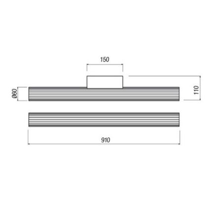Redo 01-2593 - LED rasvjeta za kupaonsko ogledalo RIGAL LED/18W/230V 4000K 91 cm CRI 90 IP44 sjajni krom/bijela