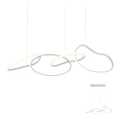 Redo 01-2594 - LED luster s prigušivanjem na užetu BIAS LED/87,4W/230V CRI 90 3000K bijela