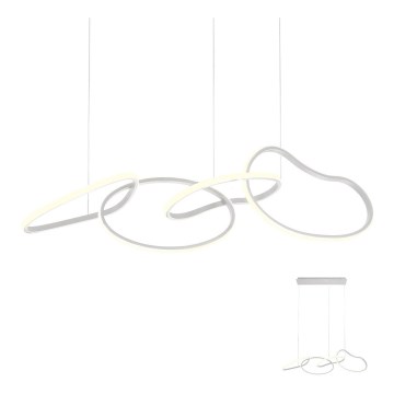Redo 01-2594 - LED luster s prigušivanjem na užetu BIAS LED/87,4W/230V CRI 90 3000K bijela
