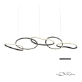 Redo 01-2599 - LED prigušivački luster na užetu BIAS LED/108,6W/230V CRI 90 3000K crna