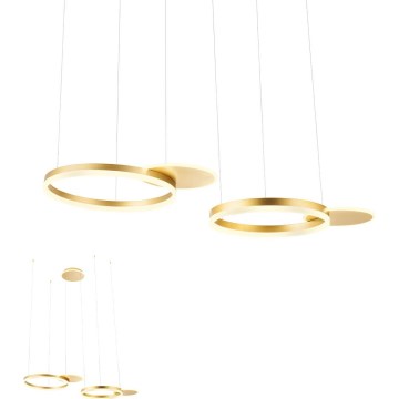 Redo 01-2606 - LED prigušivački luster na užetu SIGUA LED/99W/230V CRI 90 3000K zlatna