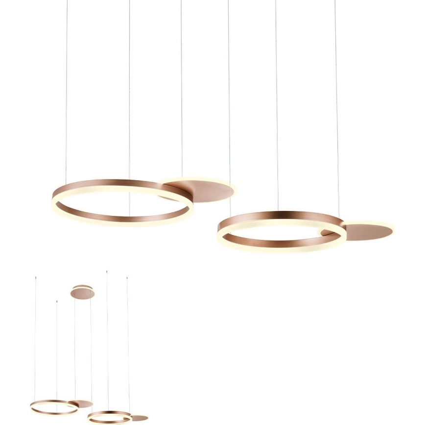 Redo 01-2607 - LED Prigušivi luster na sajli SIGUA LED/99W/230V CRI 90 3000K smeđa