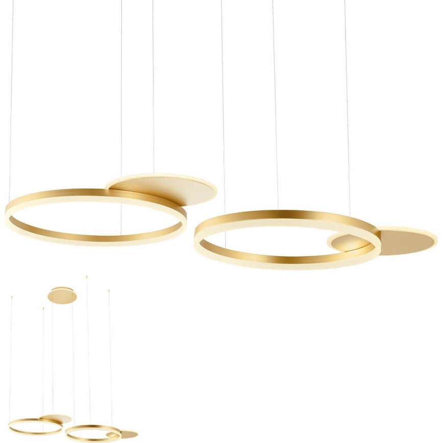 Redo 01-2609 - LED Prigušivi luster na sajli SIGUA LED/114W/230V CRI 90 3000K zlatna