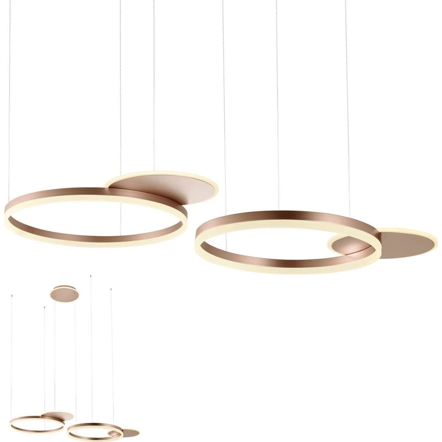 Redo 01-2610 - LED prigušivač lustera na užetu SIGUA LED/114W/230V CRI 90 3000K smeđa