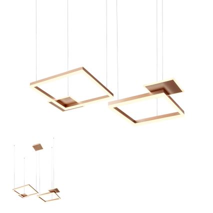Redo 01-2613 - LED luster s mogućnošću prigušivanja na sajli SIGUA LED/110W/230V CRI 90 smeđi