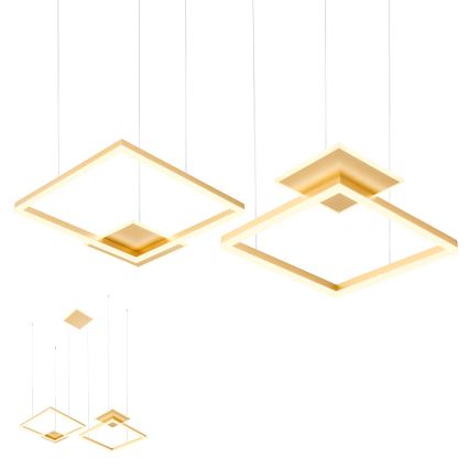 Redo 01-2615 - LED luster na sajli SIGUA s mogućnošću prigušivanja LED/137W/230V CRI 90 zlatna