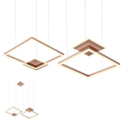 Redo 01-2616 - Prigušivi LED luster na sajli SIGUA, LED/137W/230V, CRI 90, smeđa
