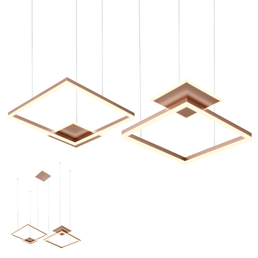 Redo 01-2616 - Prigušivi LED luster na sajli SIGUA, LED/137W/230V, CRI 90, smeđa