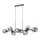 Redo 01-2622 - Luster na sajli PIERCE 8xE27/42W/230V crna/dimna