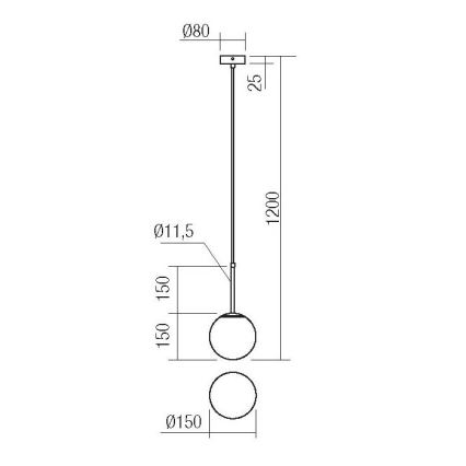 Redo 01-2623 - Luster na sajli NIVA 1xE14/28W/230V