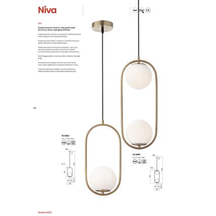 Redo 01-2624 - Luster na sajli NIVA 1xE14/28W/230V