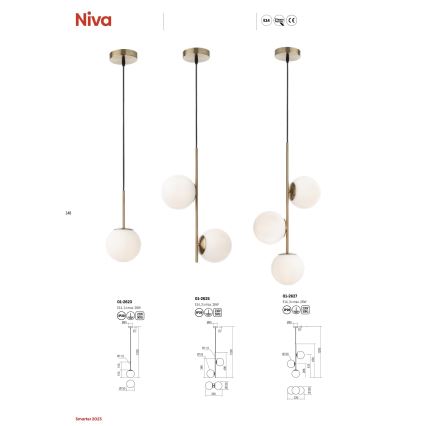 Redo 01-2624 - Luster na sajli NIVA 1xE14/28W/230V