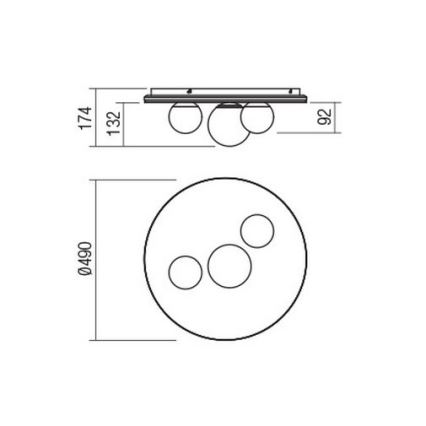 Redo 01-2657 - LED stropno svjetlo CORUM LED/48W/230V 3000K CRI 90 bijela