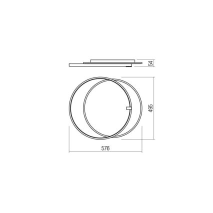 Redo 01-2660 - LED Stropna svjetiljka ARP LED/45W/230V crna