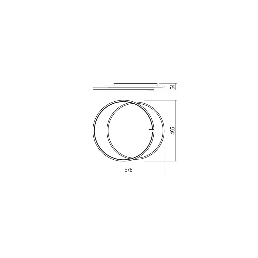 Redo 01-2660 - LED Stropna svjetiljka ARP LED/45W/230V crna