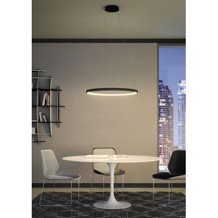 Redo 01-2674 - LED Prigušivi luster na sajli ICONIC LED/50W/230V pr. 58 cm crna