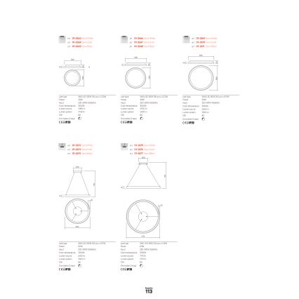 Redo 01-2675 - LED luster s mogućnošću prigušivanja na sajli ICONIC LED/60W/230V, Ø 78 cm, bijela