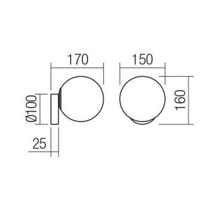 Redo 01-2714 - Zidna svjetiljka VOLLEY 1xE14/28W/230V crna