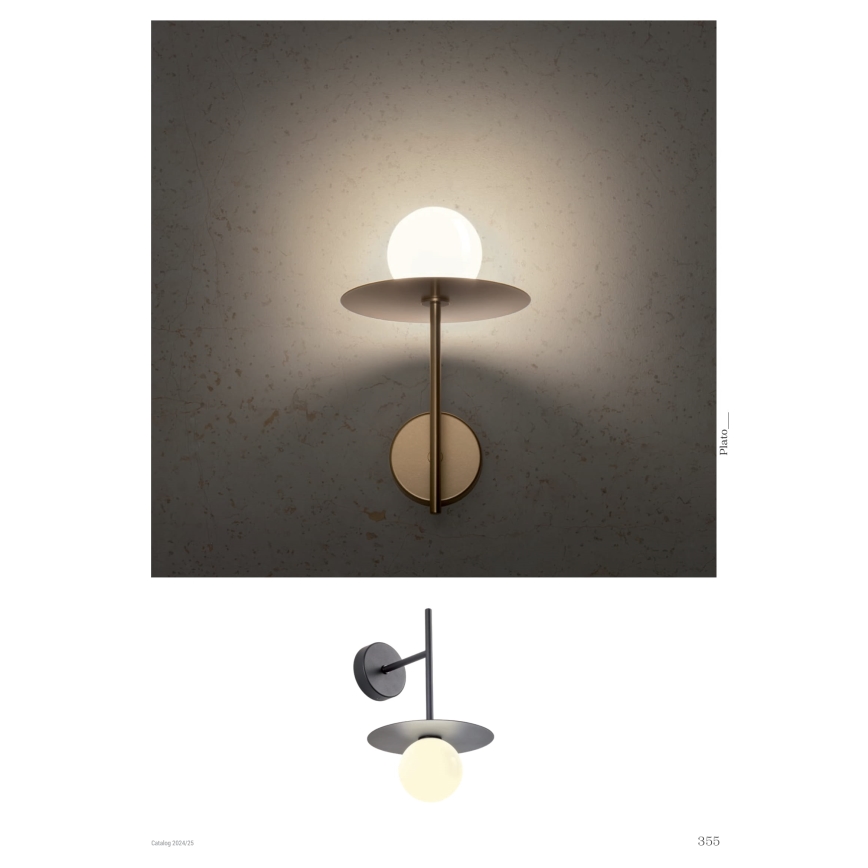 Redo 01-2725 - Zidna lampa PLATO 1xG9/10W/230V zlatna