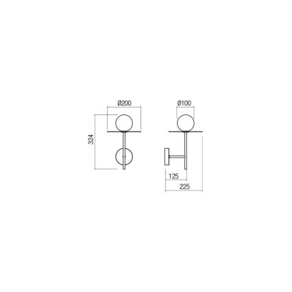 Redo 01-2725 - Zidna lampa PLATO 1xG9/10W/230V zlatna