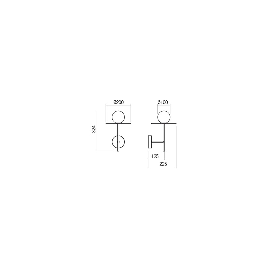 Redo 01-2725 - Zidna lampa PLATO 1xG9/10W/230V zlatna