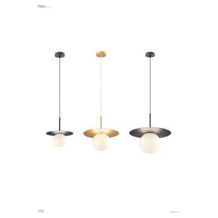 Redo 01-2727 - Luster na sajli PLATO 1xG9/10W/230V pr. 20 cm zlatna