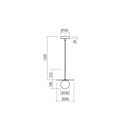 Redo 01-2727 - Luster na sajli PLATO 1xG9/10W/230V pr. 20 cm zlatna