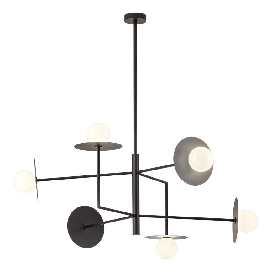 Redo 01-2734 - Viseći luster PLATO 6xG9/10W/230V crna