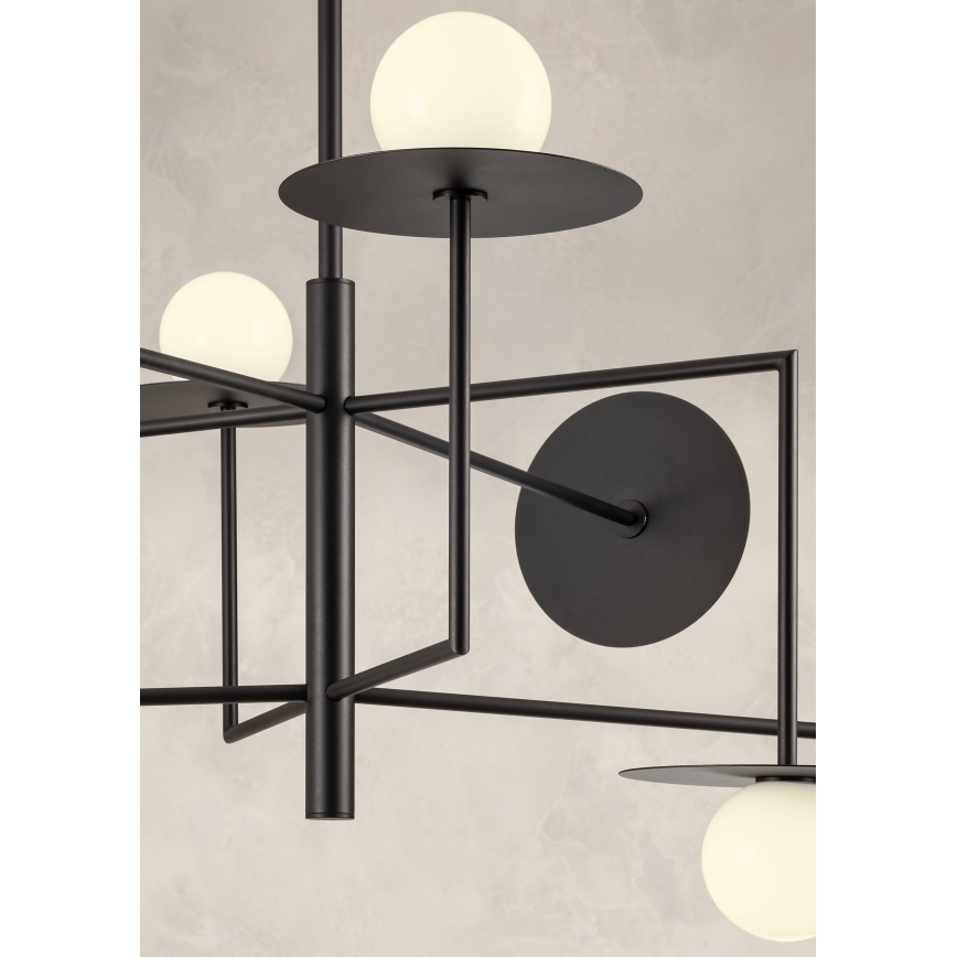 Redo 01-2734 - Viseći luster PLATO 6xG9/10W/230V crna