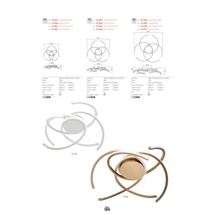 Redo 01-2748 - LED stropna svjetiljka s prigušivanjem ALIEN LED/75W/230V 3000K promjer 90 cm bijela