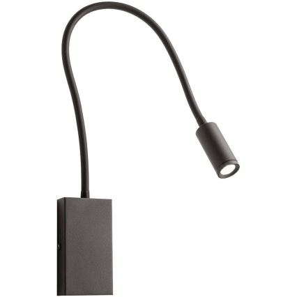 Redo 01-2755 - LED Fleksibilna lampica WALLIE LED/3W/230V USB CRI 90 crna
