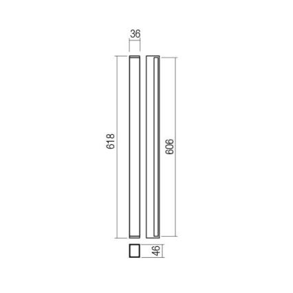 Redo 01-2762 - LED zidna svjetiljka PLOT LED/21W/230V 60 cm bijela