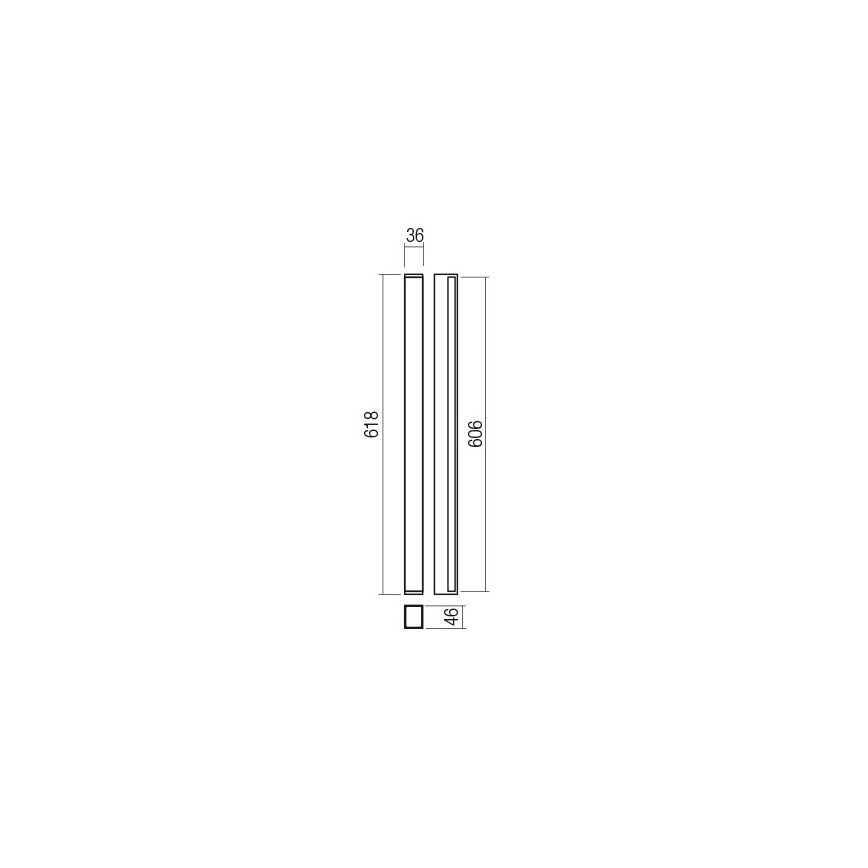 Redo 01-2762 - LED zidna svjetiljka PLOT LED/21W/230V 60 cm bijela