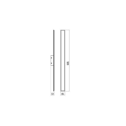 Redo 01-2769 - LED Zidna svjetiljka WAPI LED/23W/230V 90,5 cm crna