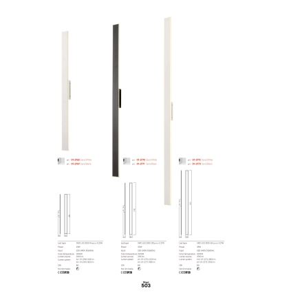 Redo 01-2770 - LED zidna svjetiljka WAPI LED/30W/230V 119 cm bijela