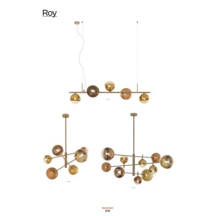 Redo 01-2779 - Viseći luster ROY 5xG9/10W/230V